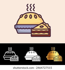 The Pie icon adds a warm and festive touch to bakery websites, culinary blogs, and holiday-themed projects.