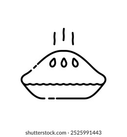
Pie  icon, apple pie, for holidays, dinners and Perfect Thanksgiving. for web design, mobile, print, etc. isolated on white background
