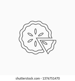 pie icon, bakery vector