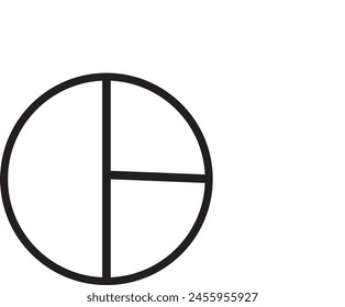 pie icon in black and white
