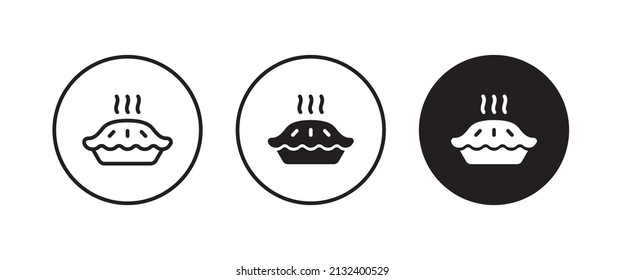 pie icon button, vector, sign, symbol, logo, illustration, editable stroke, flat design style isolated on white food icons
