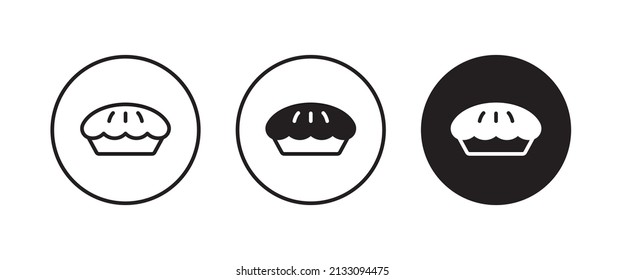 pie icon button, vector, sign, symbol, logo, illustration, editable stroke, flat design style isolated on white food icons