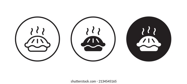 pie icon button, vector, sign, symbol, logo, illustration, editable stroke, flat design style isolated on white food icons