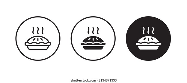 pie icon button, vector, sign, symbol, logo, illustration, editable stroke, flat design style isolated on white food icons