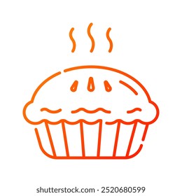 Pie icon. pie, cake, pastry, bakery, sweet, dessert, cooking, apple, food, delicious. Vector icon illustration