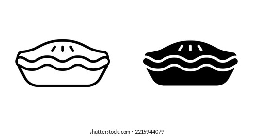 Pie icon. cake sign. vector illustration.