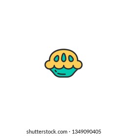Pie icon design. Gastronomy icon vector illustration