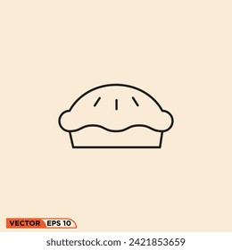 pie icon design vector graphic of template, sign and symbol
