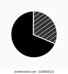 Pie Icon. Diagram, Chart Symbol.