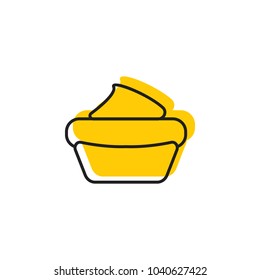 Pie icon, doodle style