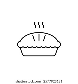 Pie icon Flat illustration sign