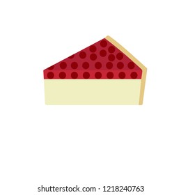 Сherry pie icon in flat style. Eps 10