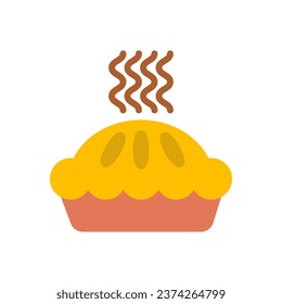 pie icon flat style vector