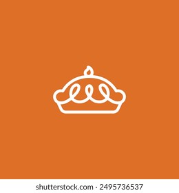 Pie icon flat vector design