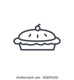 Pie Icon food outlined Bakery