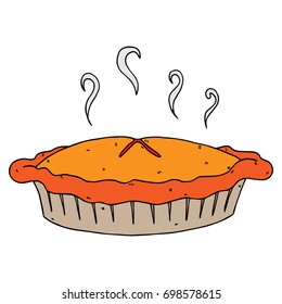 Pie icon. Hot pie. Vector illustration.