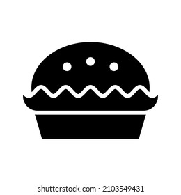 Pie icon isolated on white background