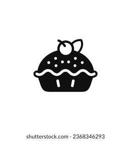 Pie icon isolated on white background