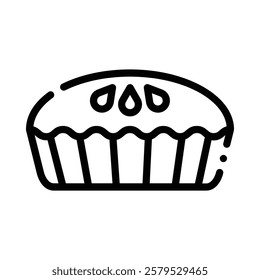 Pie Icon in Line Style