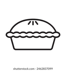 Pie icon logo isolated. Pie icon, bakery vector.