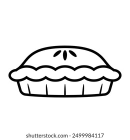 Pie icon logo isolated. Pie icon, bakery vector.