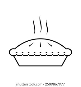 Pie icon logo isolated. Pie icon, bakery vector.