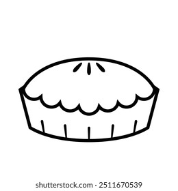 Pie icon logo isolated. Pie icon, bakery vector.