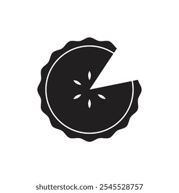 Pie icon logo isolated. Pie icon, bakery vector.