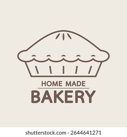 Pie icon logo isolated. Pie icon, bakery logo vector.
