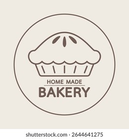 Pie icon logo isolated. Pie icon, bakery logo vector.