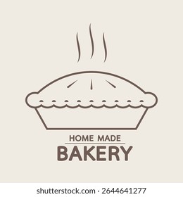 Pie icon logo isolated. Pie icon, bakery logo vector.
