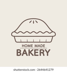 Pie icon logo isolated. Pie icon, bakery logo vector.