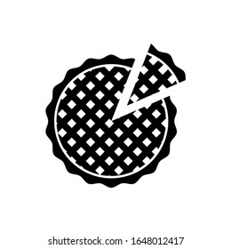 Pie icon, logo isolated on white background