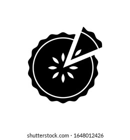 Pie icon, logo isolated on white background