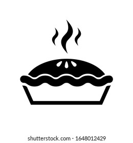 Pie icon, logo isolated on white background