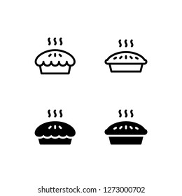 Pie Icon Logo Vector Symbol. Bakery Icon