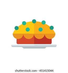 pie icon on dish yellow color