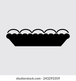 Pie icon on a grey background