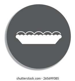  Pie icon on a grey background