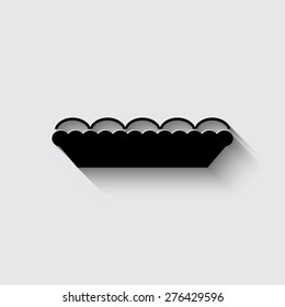 Pie icon   on a grey background