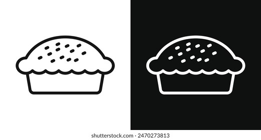 Pie icon pack. Hot apple pie vector sign.