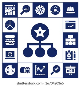 pie icon set. 17 filled pie icons.  Simple modern icons such as: Analytics, Pie chart, Scone, Diagram, Flow chart, Report, Cookie, Statistics, Snack cake, Line chart, Donut, Stats