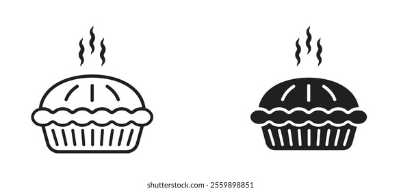 Pie Icon set in black color for ui designs