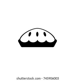 pie icon simple black eating icon Can be used as web element, eating design icon on white background