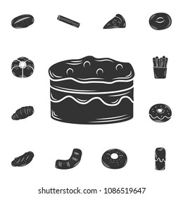 Pie icon. Simple element illustration. Pie symbol design  from Bakery collection set. Can be used for web and mobile on white background