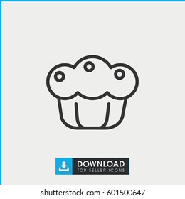 pie icon. simple outline pie vector icon. on white background.