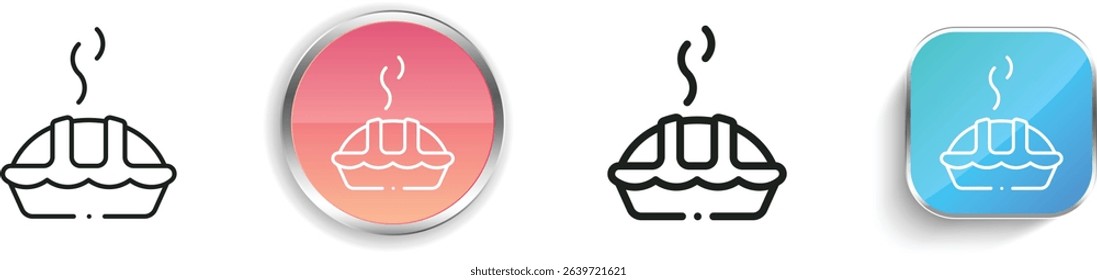 pie icon. Thin Linear, Regular and Button Style Design Isolated On White Background