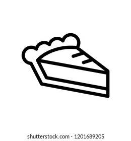Pie icon in trendy flat design