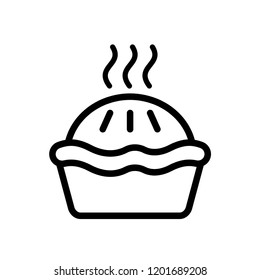 Pie icon in trendy flat design