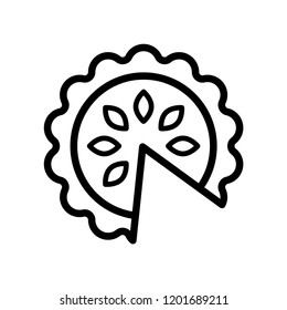 Pie icon in trendy flat design